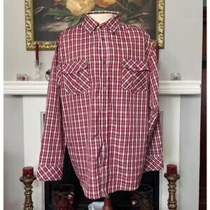Blac Lacquer Men’s Button Down Plaid Short Sleeve Shirt Size 5XL